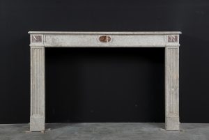 Large French Fireplace Mantel, Louis XVI Style