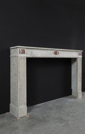Large French Fireplace Mantel, Louis XVI Style