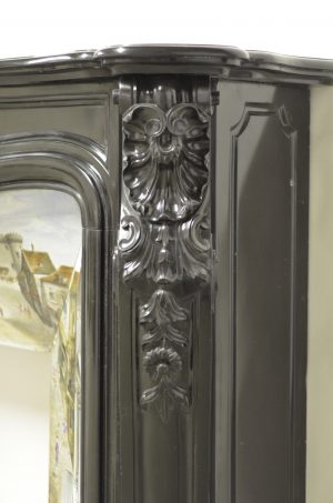 Rare Black Marble Fireplace, 19th Century