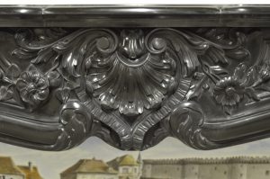 Rare Black Marble Fireplace, 19th Century