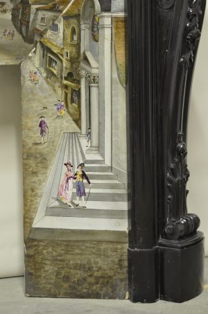 Rare Black Marble Fireplace, 19th Century