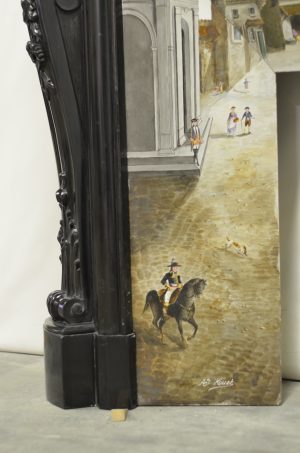 Rare Black Marble Fireplace, 19th Century