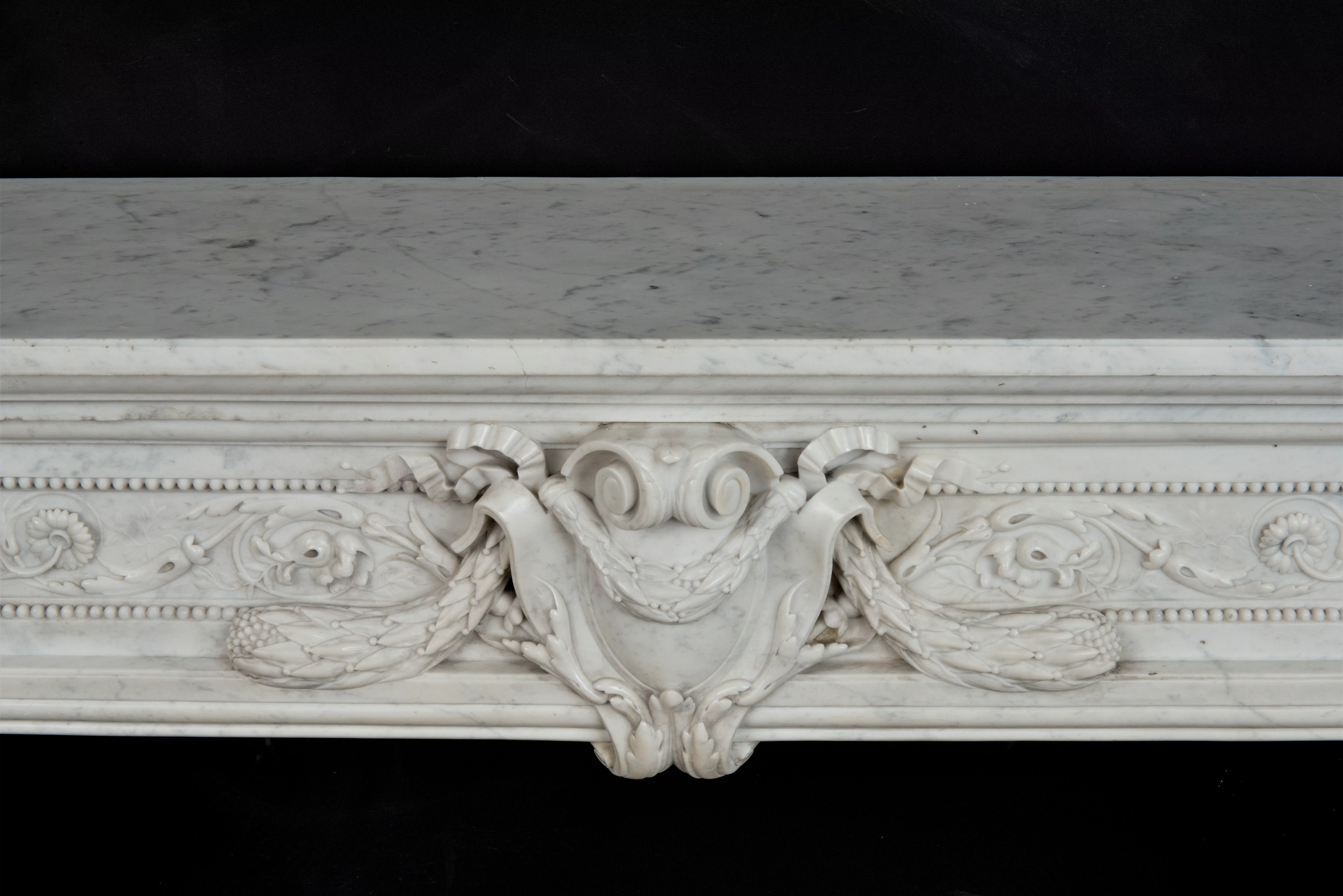Superb Antique Fireplace Mantel in Louis XVI Style