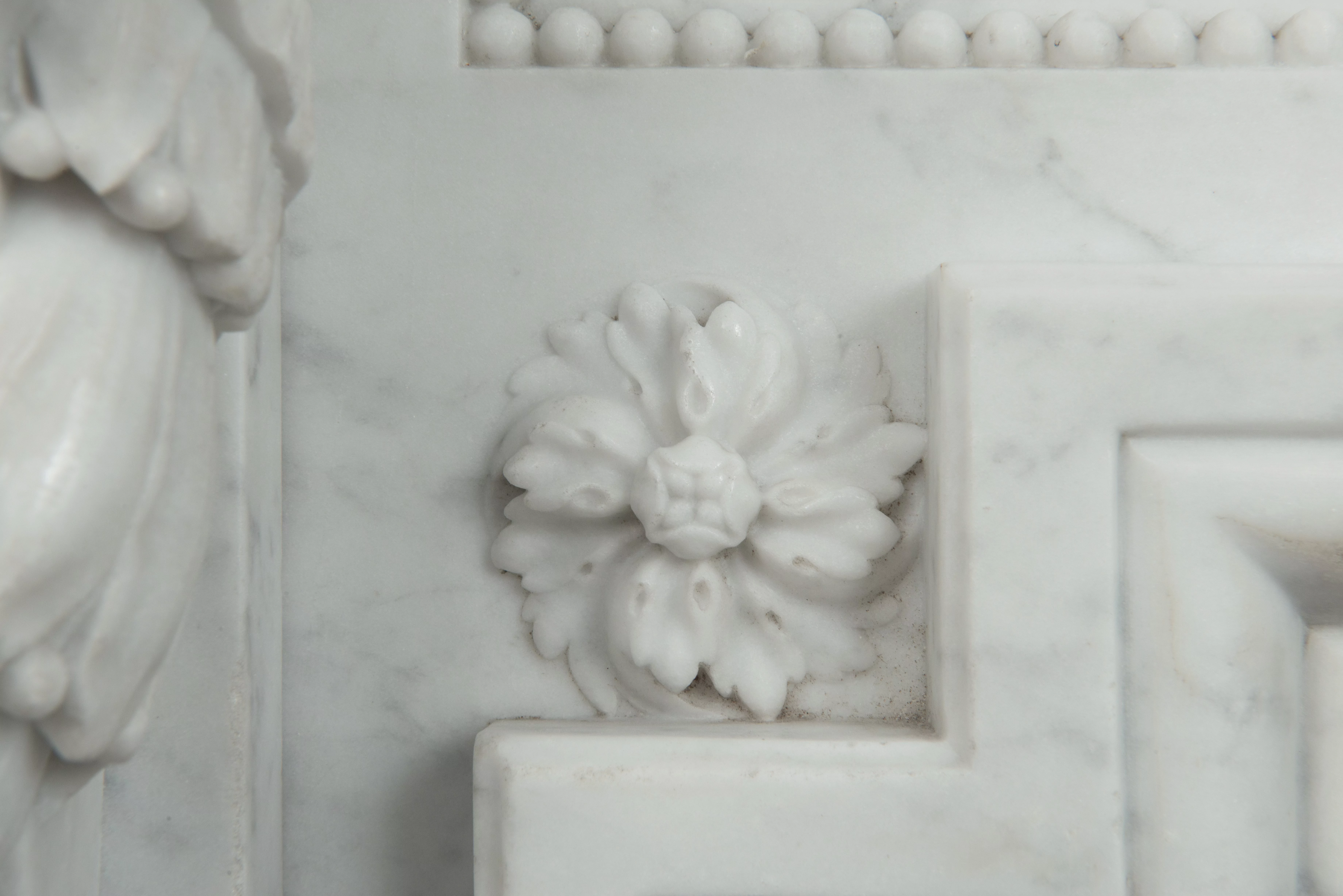 Superb Antique Fireplace Mantel in Louis XVI Style