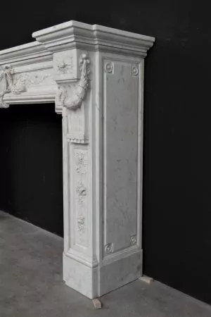 Superb Antique Fireplace Mantel in Louis XVI Style