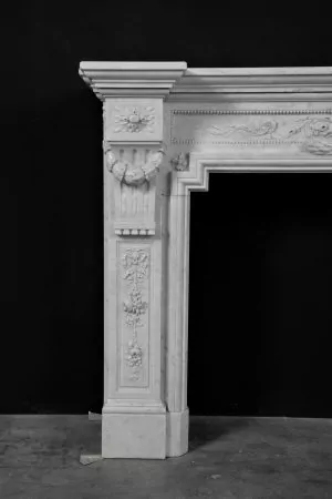 Superb Antique Fireplace Mantel in Louis XVI Style