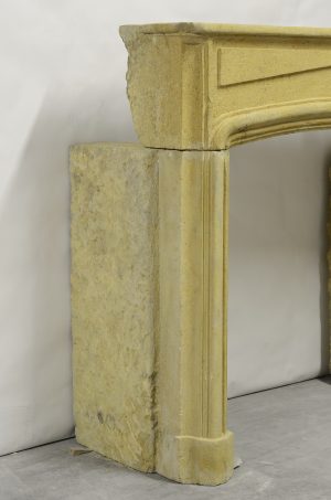 Limestone Louis XIV Fireplace Mantel