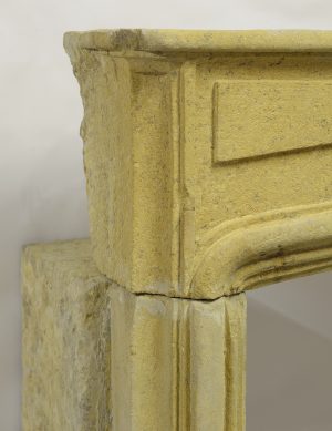Limestone Louis XIV Fireplace Mantel