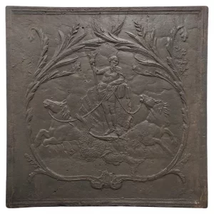 Antique Fireback, Showing Poseidon, God Of The Seas