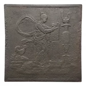 Antique Fireback / Backsplash, Woman Writing