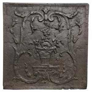 Antique Fireback / Backsplash, Vase with Flowers