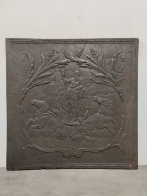 Antique Fireback, Showing Poseidon, God Of The Seas