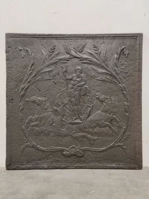 Antique Fireback, Showing Poseidon, God Of The Seas