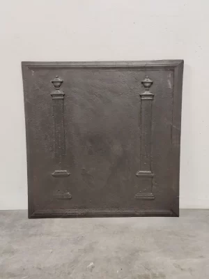 Antique Fireback / Backsplash, Two Pillars