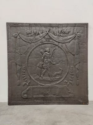 Antique Fireback / Backsplash, Man with Bow and Arrow