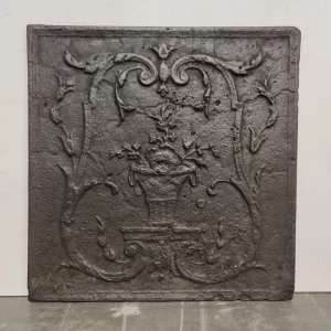 Antique Fireback / Backsplash, Vase with Flowers