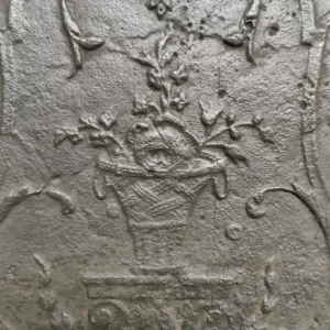 Antique Fireback / Backsplash, Vase with Flowers