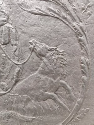 Antique Fireback, Showing Poseidon, God Of The Seas