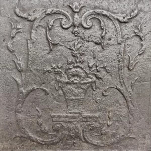 Antique Fireback / Backsplash, Vase with Flowers