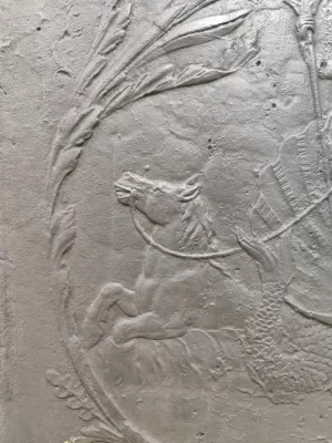 Antique Fireback, Showing Poseidon, God Of The Seas