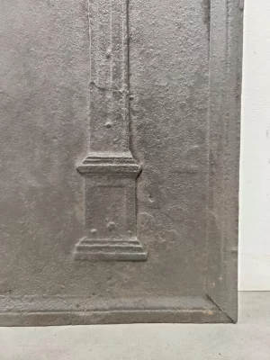 Antique Fireback / Backsplash, Two Pillars