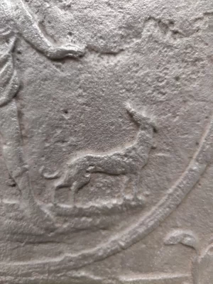 Antique Fireback / Backsplash, Man with Bow and Arrow