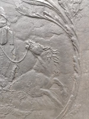 Antique Fireback, Showing Poseidon, God Of The Seas