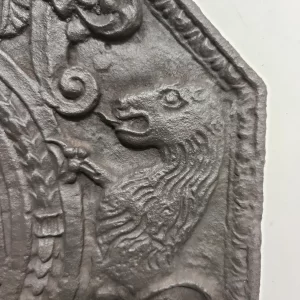 Antique Fireback / Backsplash, Coat of Arms Lions