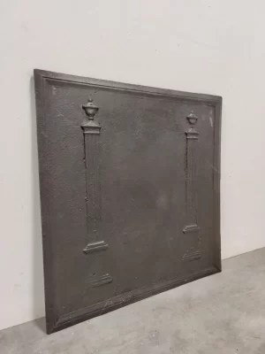 Antique Fireback / Backsplash, Two Pillars