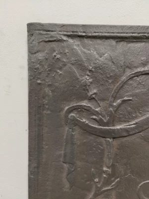 Antique Fireback / Backsplash, Man with Scythe