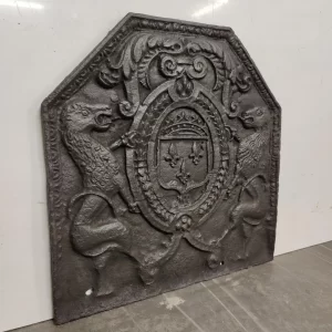 Antique Fireback / Backsplash, Coat of Arms Lions