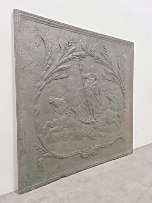 Antique Fireback, Showing Poseidon, God Of The Seas