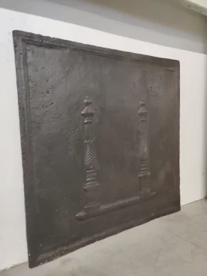 Antique Fireback / Backsplash, Profiled Pillars