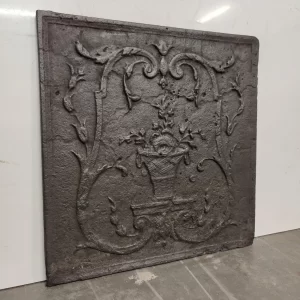 Antique Fireback / Backsplash, Vase with Flowers