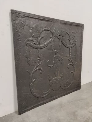 Antique Fireback / Backsplash, Man with Scythe