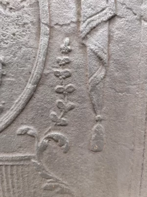 Antique Fireback / Backsplash, Man with Bow and Arrow