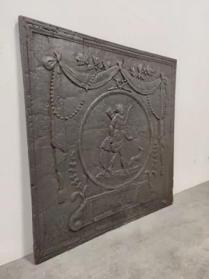 Antique Fireback / Backsplash, Man with Bow and Arrow