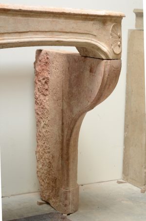 Seashell Decorated Antique  Fireplace Mantel