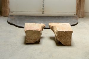 Seashell Decorated Antique  Fireplace Mantel