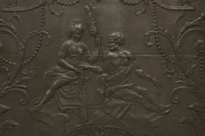 Antique Fireback/ Backsplash "Hercules and Omphale"