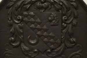 Antique Fireback or Backsplash with Coat of Arms