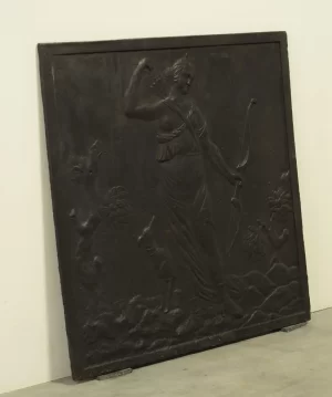 Antique Fireback Showing Diana, Goddess of the Hunt