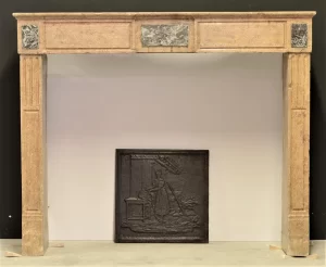 Small Square Antique Fireback / Backsplash, Female Doing Laundry