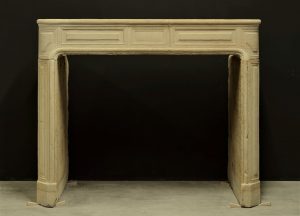 Antique Sandstone Fireplace Mantel, Louis XVI Style