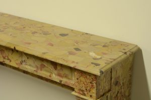 Breche D' Alep Marble Fireplace Mantel, 19th Century France