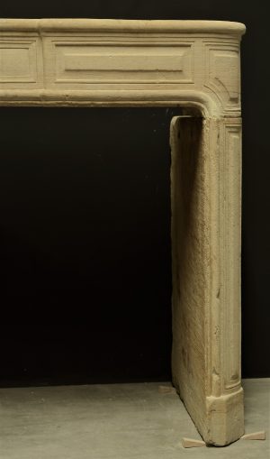 Antique Sandstone Fireplace Mantel, Louis XVI Style