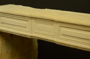 Antique Sandstone Fireplace Mantel, Louis XVI Style