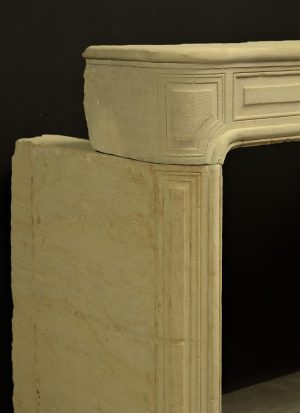 Antique Sandstone Fireplace Mantel, Louis XVI Style