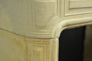 Antique Sandstone Fireplace Mantel, Louis XVI Style