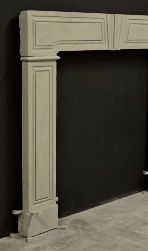 George II Limestone Fireplace Mantel, 18th Century